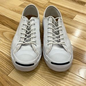 Converse Jack Purcell white leather sneakers shoes
